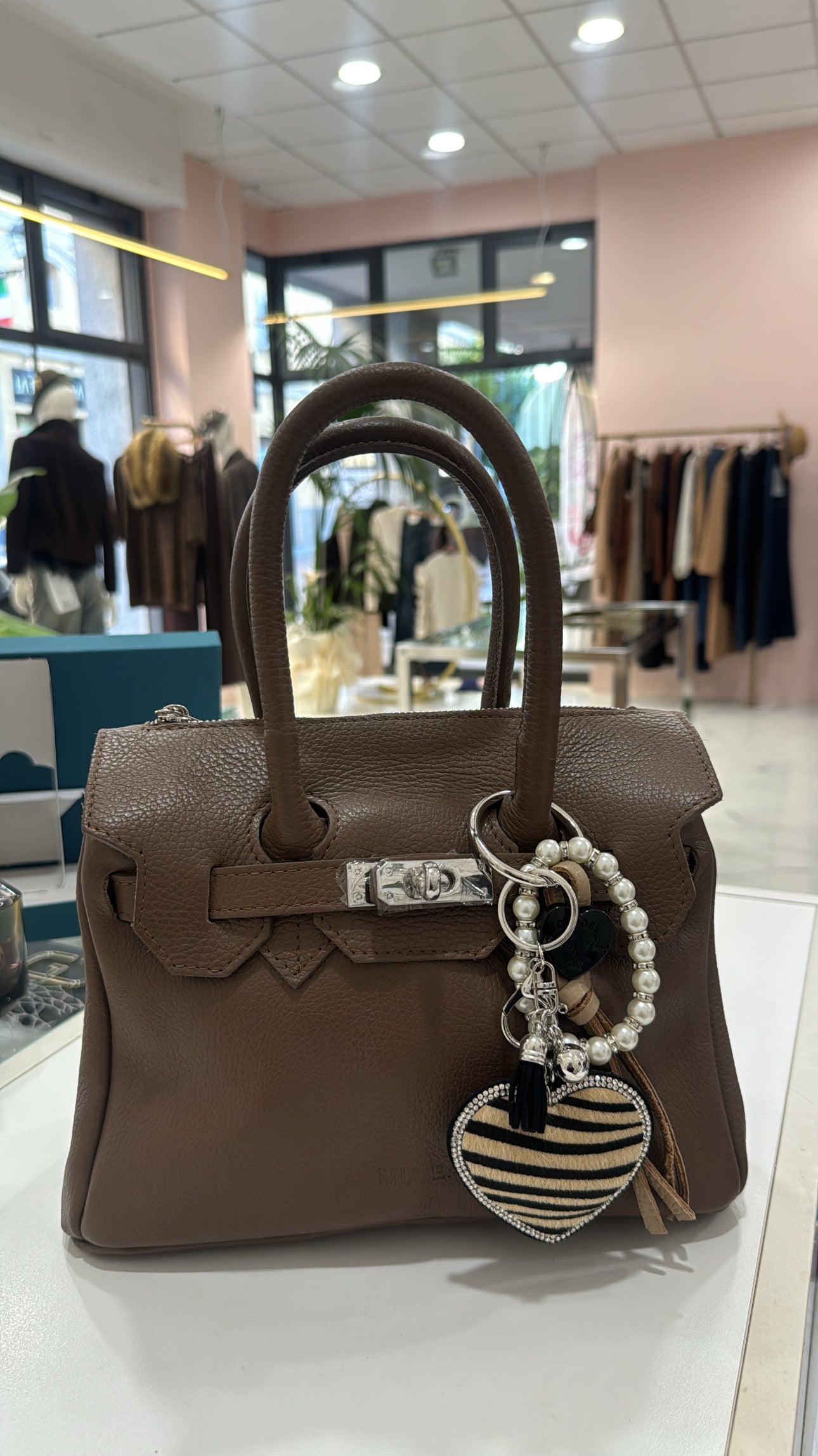 Borsa scamosciata