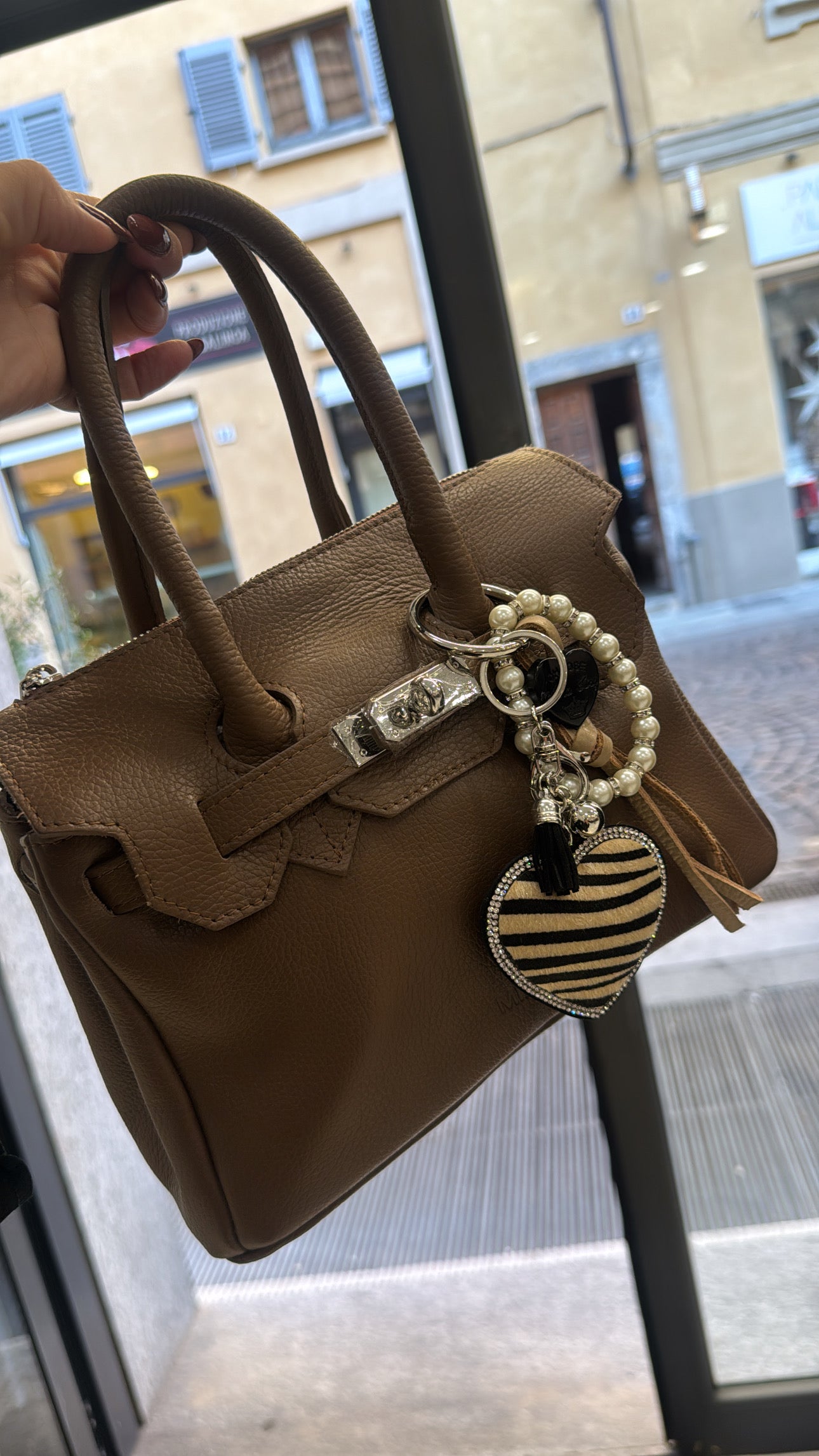 Borsa scamosciata