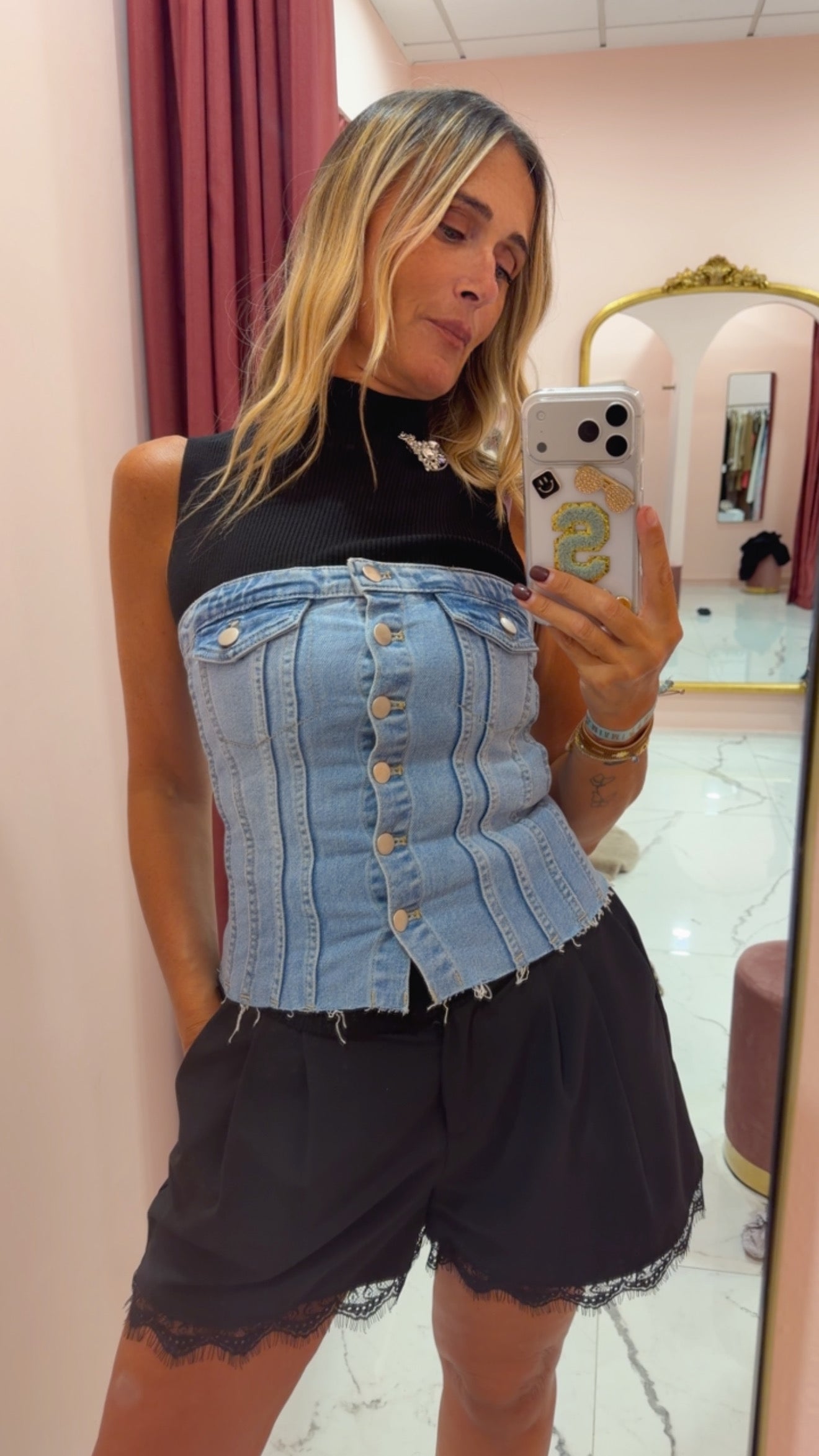 Corpetto denim
