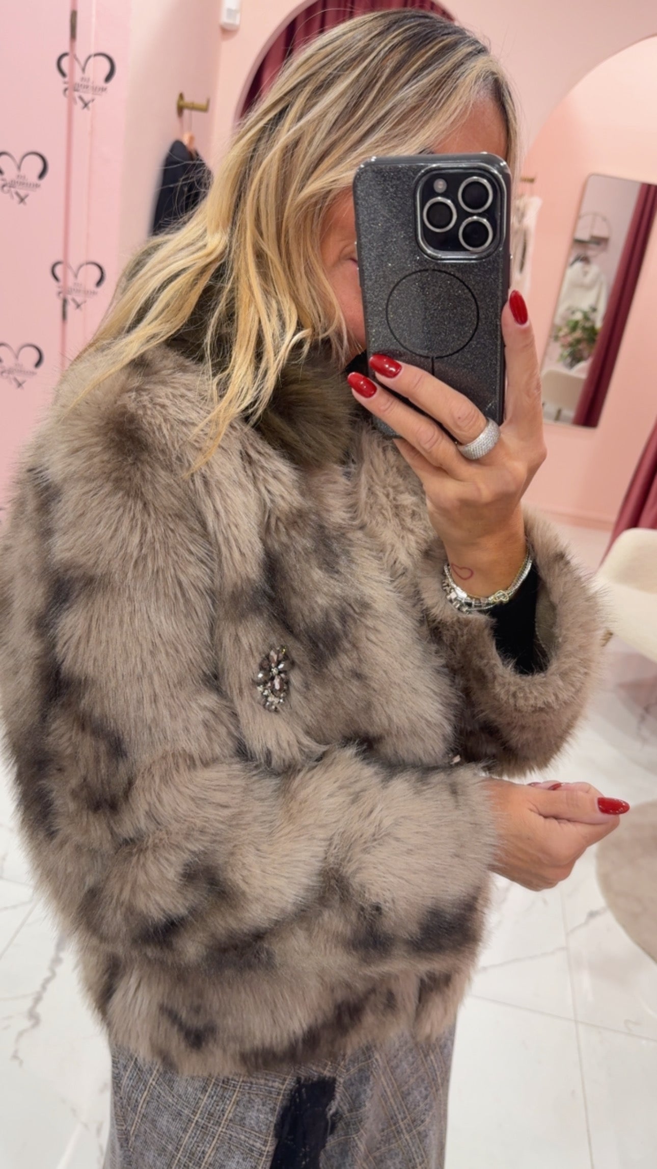 Giubbotto eco pelliccia