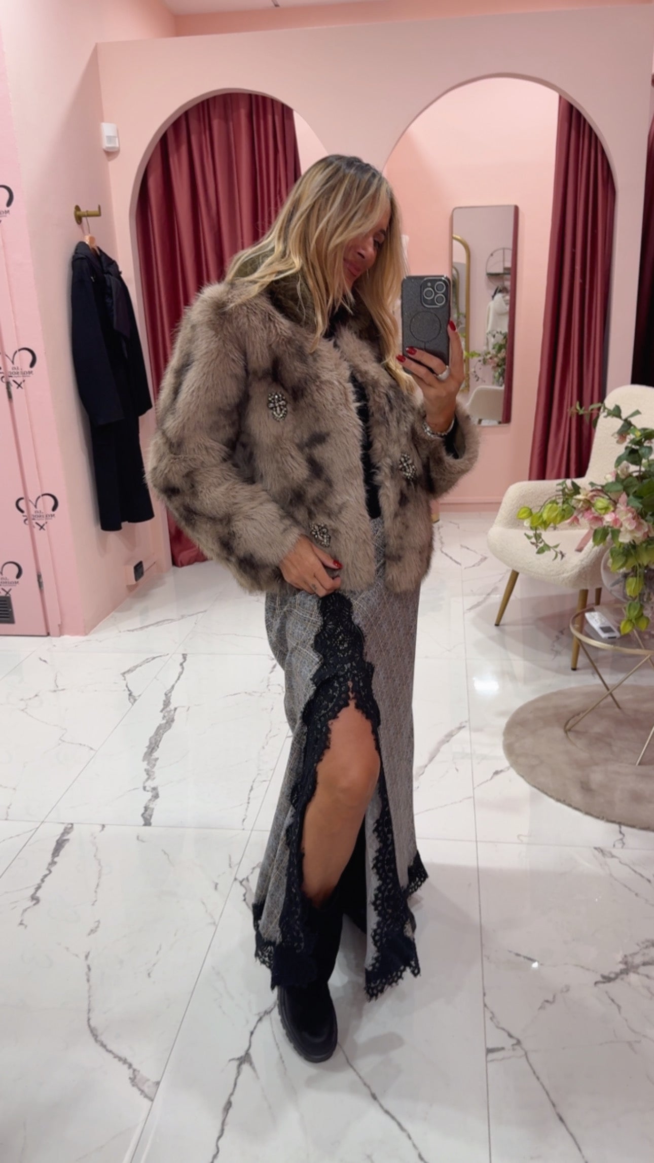 Giubbotto eco pelliccia