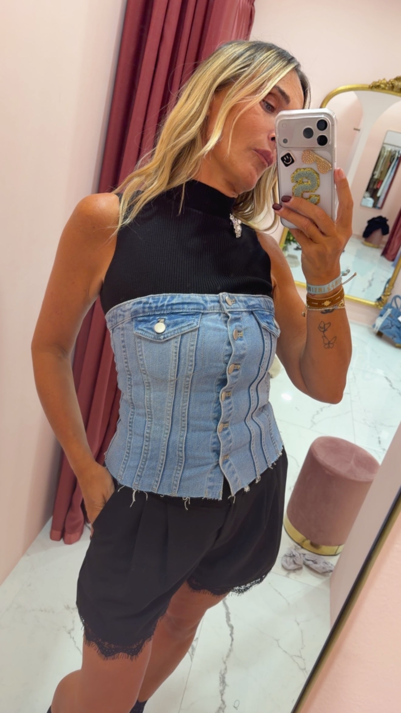 Corpetto denim