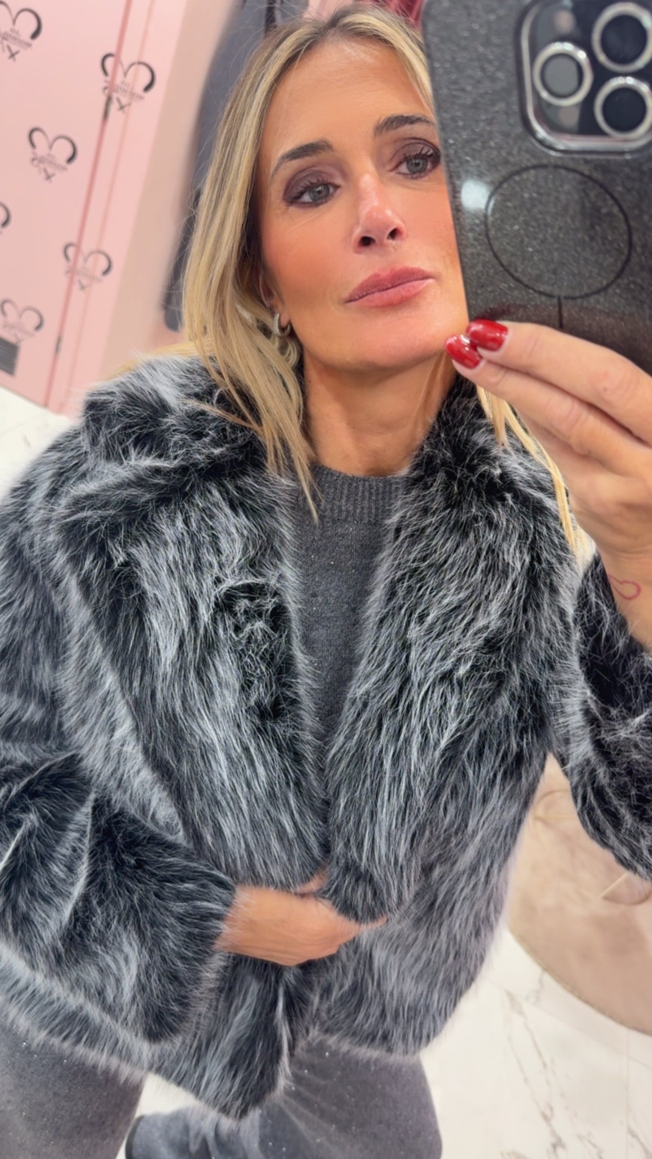 Pelliccia eco frange