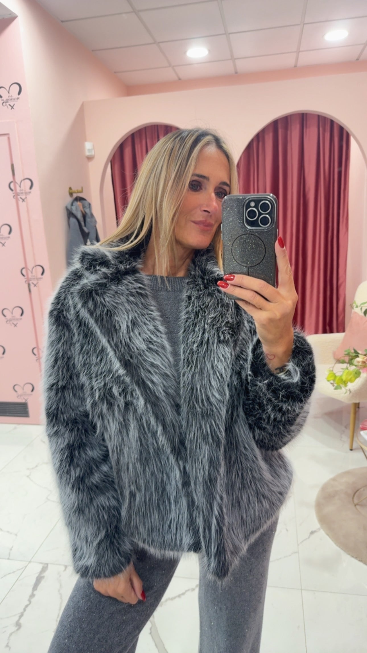 Pelliccia eco frange