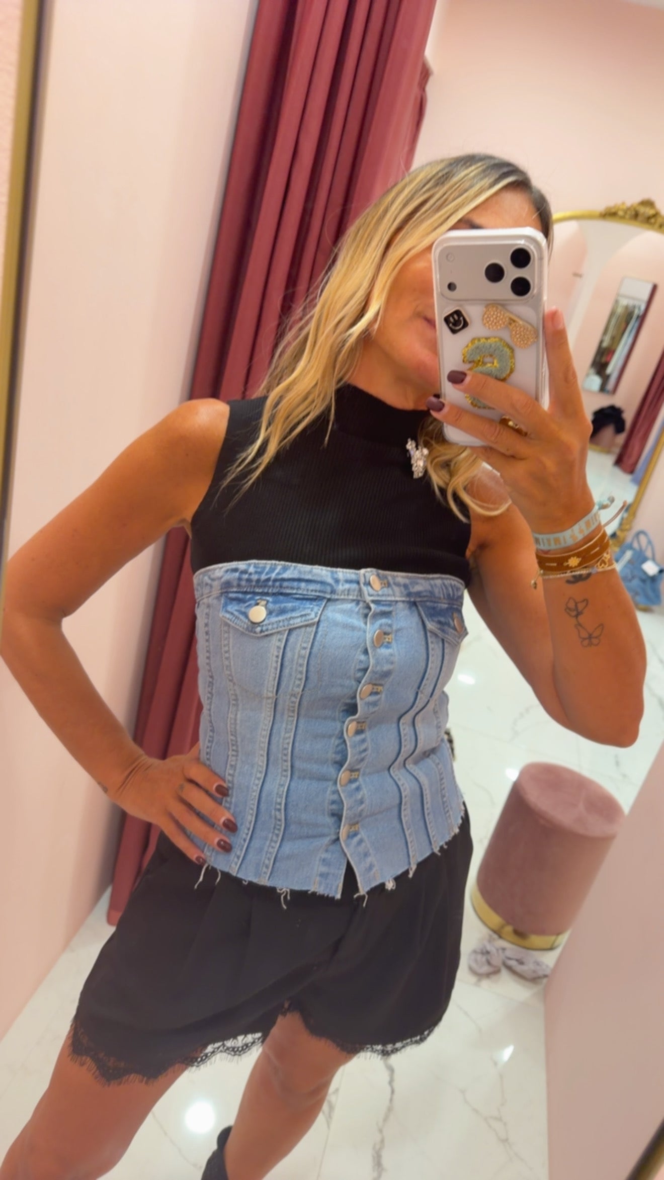Corpetto denim