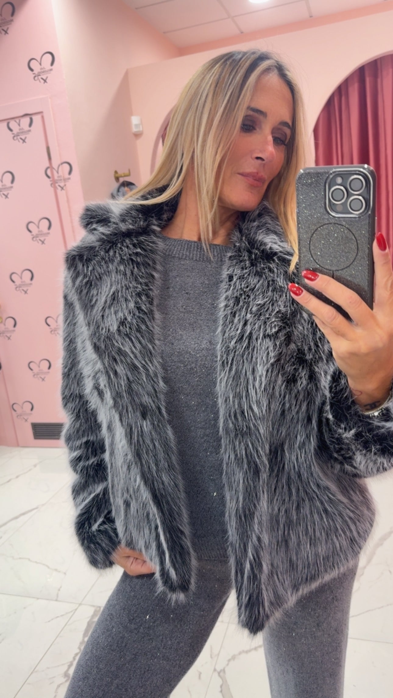 Pelliccia eco frange