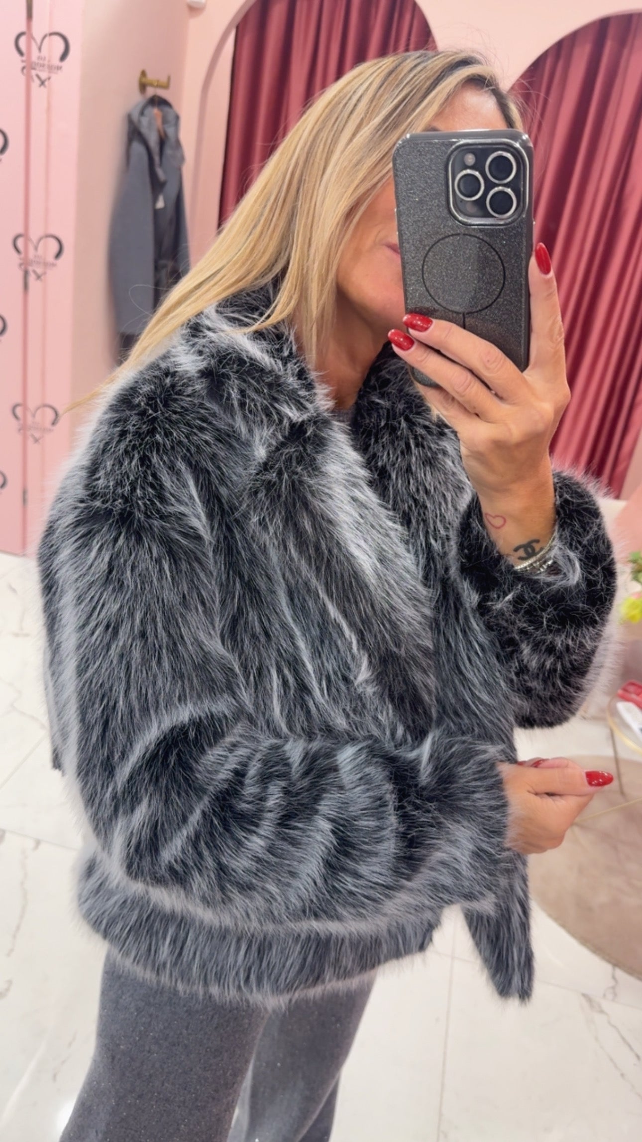 Pelliccia eco frange