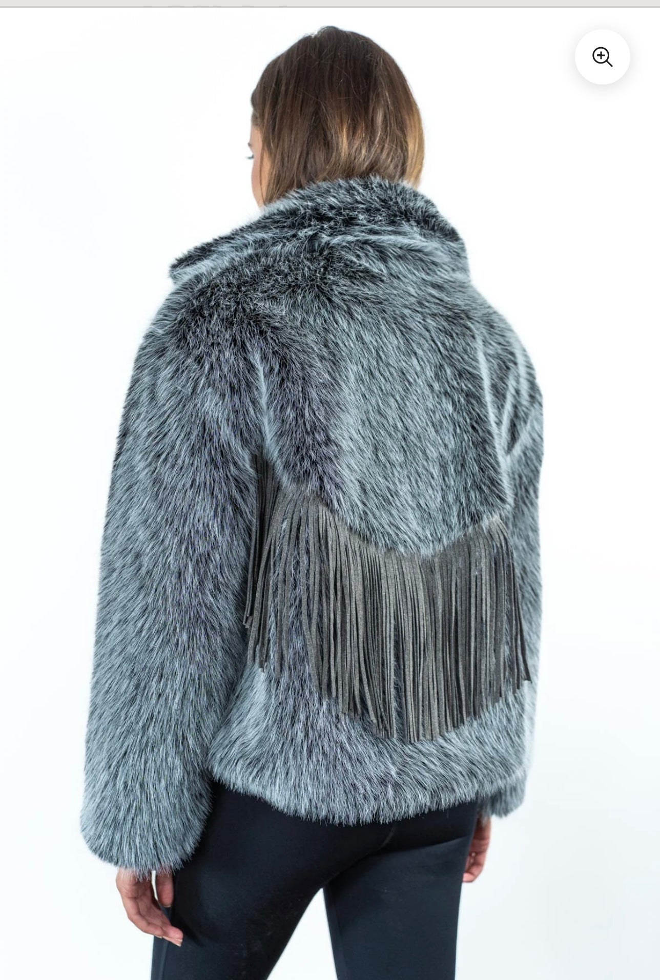 Pelliccia eco frange